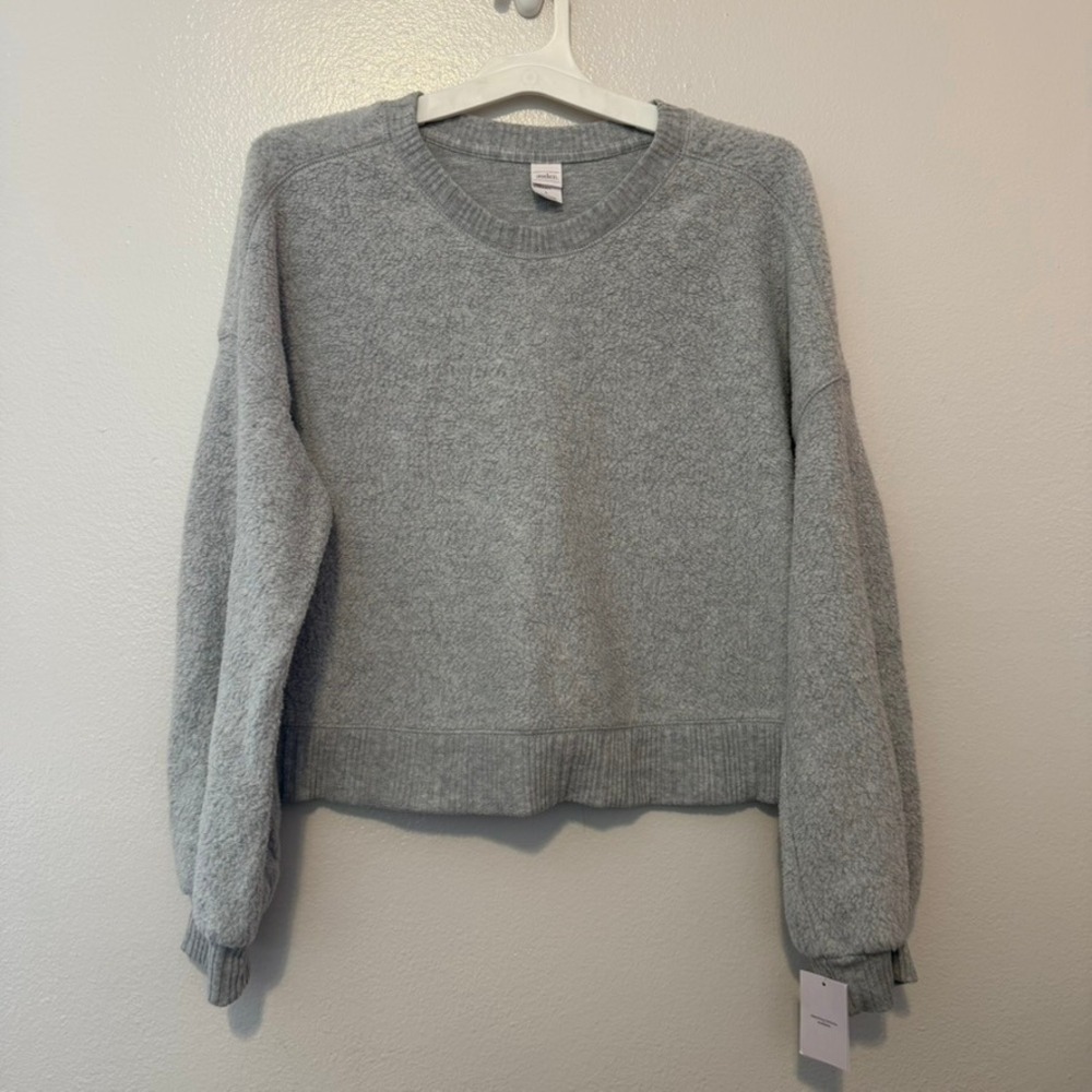 Auden Gray Crewneck Lounge Sweatshirt Relaxed Fit Pullover Large